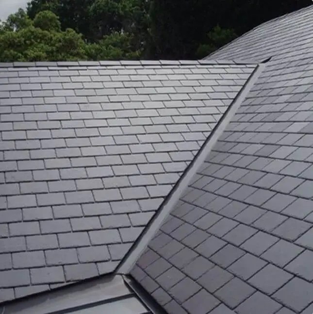 New dry valley on a slate roof
